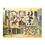Wildlife Hunter Deluxe Hunting Playset - Jeep, ATV, Boat & Tent, 3 Articulated Figures, 3 Deer, Dogs & Accessories, Free-Wheeling Vehicles, Adventure Toy for Kids Ages 5+