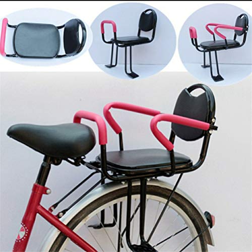 GFYWZZ Bicycle Rear Seat Kids Cushion Footrest Set, Child Bike Back Seat Armrest Seat Cushion, Detachable Fence Armrest and Pedal - Thumbnail 2