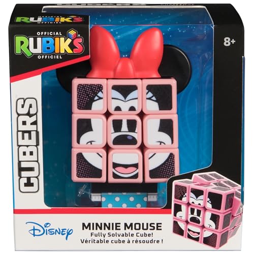 Image of Rubik's Cube Minnie Mouse Cuber, Disney Collectible & Desk Decor, Problem-Solving Brain Teaser, Color-Matching Disney Puzzle, Fidget Toy & Sensory Puzzle for Adults, Teens & Kids, for Ages 8 & Up