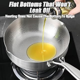 Padella Martellata In Titanio, Padelle In Puro Titanio Con 2 Spatole E 1 Vaporiera E Coperchio, Pentola Per Il Latte Antiaderente Non Rivestita Antigraffio Per Tutti I Piani Cottura Casa Commerc 24CM