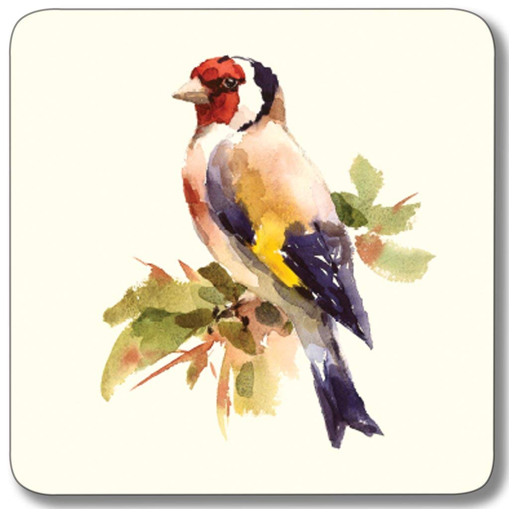 Untersetzer mit Gartenvögel-Motiv, Melamin, gemischtes Set 2, 6 Stück