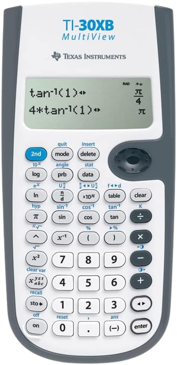 Basispakket Zwart Rekenmachine TI-30XS MultiView Voor CALCUSO Geavanceerde Functies Handig Voor Onderweg