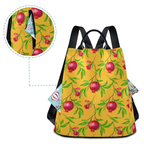 Sac à dos tendance pour femme en polyester durable jaune de 17 l - 4
