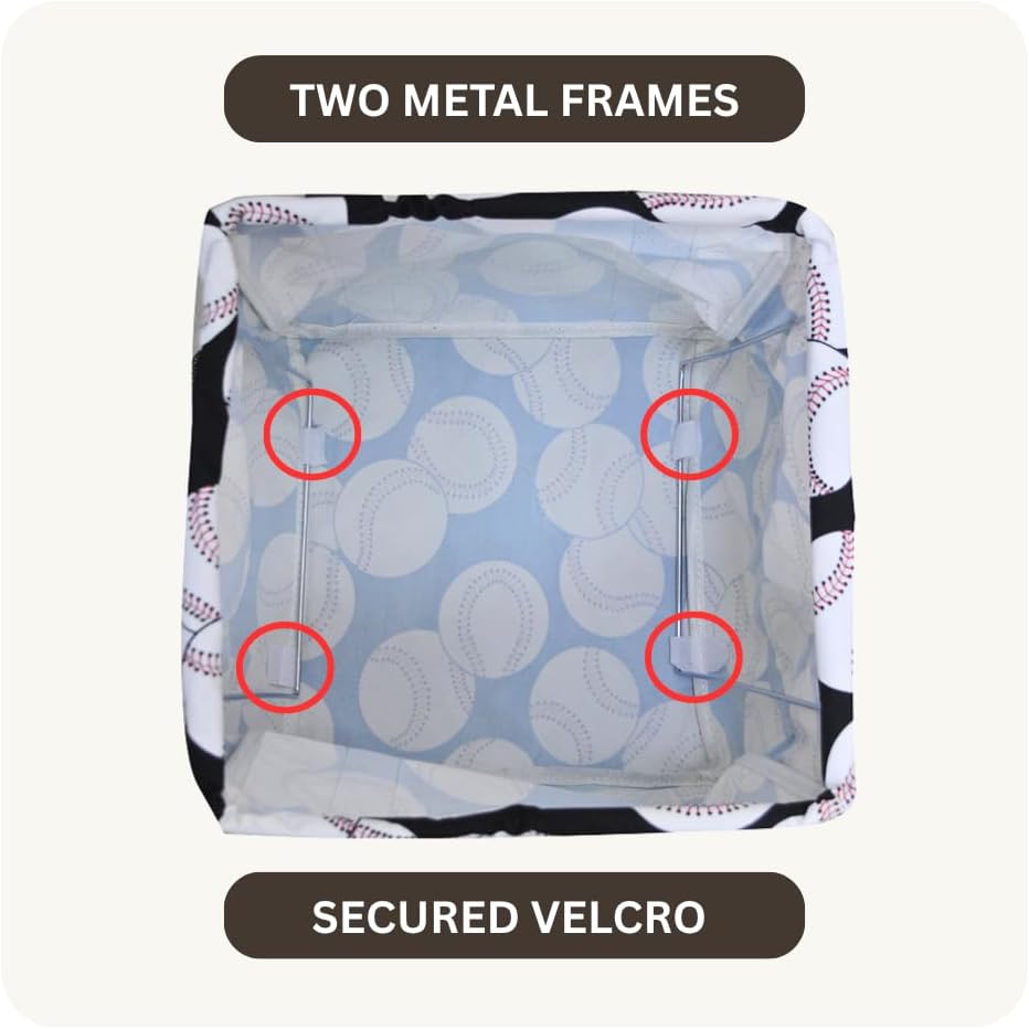 NGIL Mini Utility Tote Bag with Mesh Pockets and Collapsible Metal Frame, Water-Resistant Canvas Storage Basket