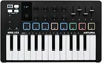 Teclado Controlador Arturia Minilab 3 Preto Teclas Brancas