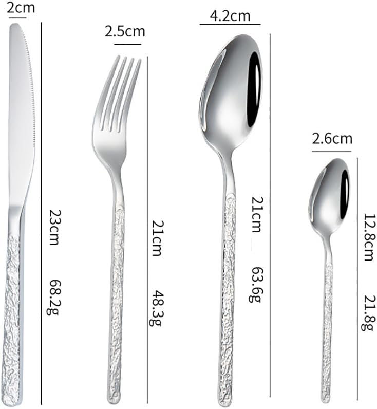 24 Pieces Flatware Silverware Set for 6 Elegance Tableware Set Fine Stone Handle Knives and Forks spoons 18/10 Stainless Steel Cutlery Utensil Sets for Home Restaurant Mirror Finish