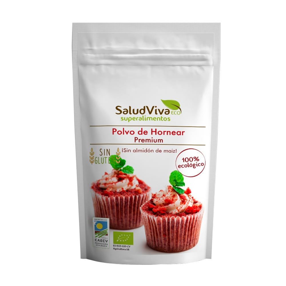 Polvo de Hornear Bio Salud Viva 100g Sin Gluten Baking Powder Impulsor Repostería Almidón de Patata