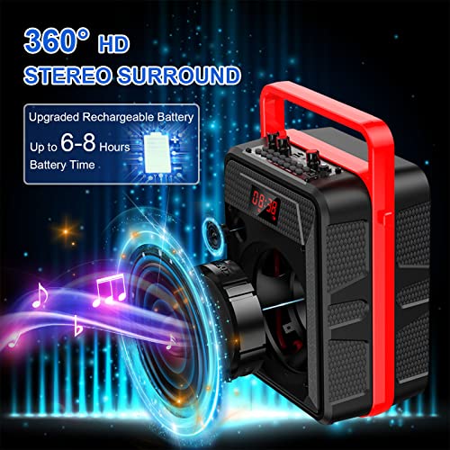 Portable Karaoke Machine With Wireless Microphone For Adult, Bluetooth Speaker Pa System Rechargeable With Remote Control, Support Fm Radio, Tf Card, Usb, Perfect For Home Party Meeting Outdoor Travel #TOP2