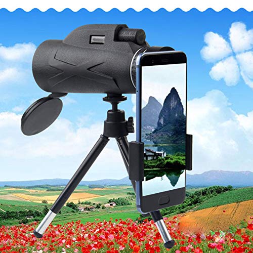 80X100 HD Hiking Night Vision Zoom Hunting Portable Waterproof Outdoor Camera Optical Lens Photograph Monocular Telescope(with Phone Adapter + Tripod)