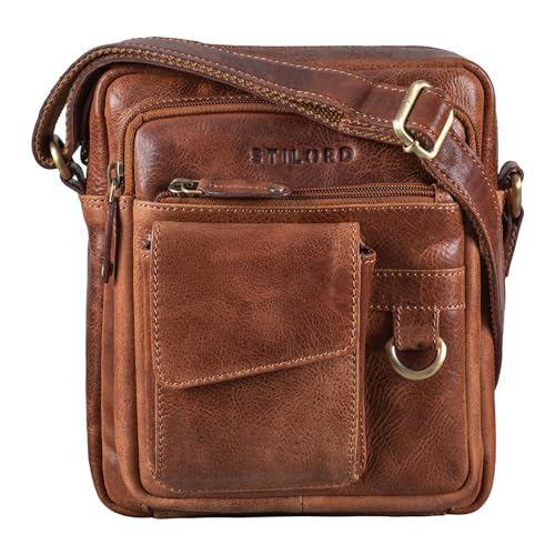 Bolsos vintage para iPad de cuero auténtico, exclusivo bolso cruzado hombre de piel STILORD