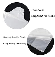 Vista 3 de Morcte Bolsas de compras de plástico transparente para camisetas, bolsas de comestibles, 800