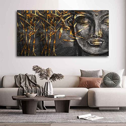 Image of VIBECRAFTS Canvas Paintings for Living Room Drawing Room Gautam Buddha Sculpture Canvas Wall Painting Fitted With Wooden Frame For Home | Office | Living Room | Gift (PTVCH 2498)