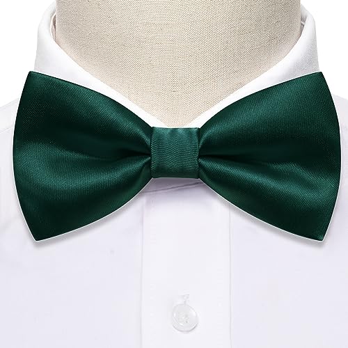 Image of YOHOWA Mens Bow Tie Set Paisley Pre-tied Bowties Adjustable with Handkerchief Cufflinks Gold Ring Set Wedding Prom Party