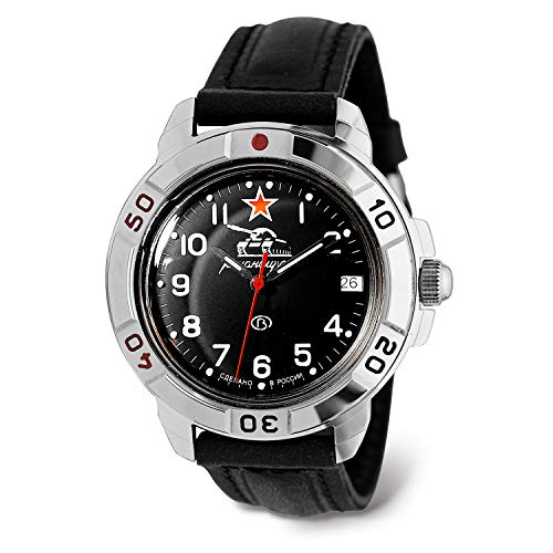 VOSTOK | Komandirskie Tank Commander Russian Military Mechanical Wrist Watch | Fashion | Business | Casual Men’s Watches | Model 431306 Leather Band B VOSTOK | Komandirskie Tank Commander Russian Military Mechanical Wrist Watch | Fashion | Business | Casual Men’s Watches | Model 431306 Leather Band B
