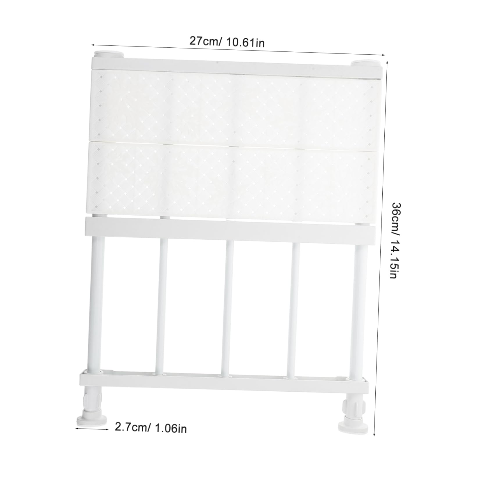 Zerodeko Adjustable Tension Shelf Expandable Closet Tension Rod 36w White for Wardrobe and Cabinet