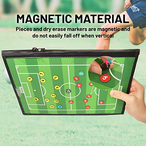 Highrazon Soccer Coaching Board, Magnetic Soccer Clipboard For Coaches, Foldable Board With Dry Erase Marker #TOP4