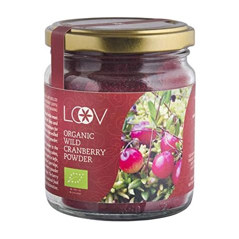 LOOV Organic Wild Cranberry Powder (Pomace Powder), 100 g, High in Antioxidants and Phytonutrients, Made from Berry Skins and Seeds Only, no Added Sugar, Wild-Crafted from Nordic Forests Cover