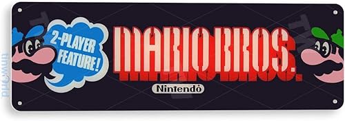 Tinworld Mario-Bros Arcade Game Room Marquesina Decoración Metal Retro Consola A486