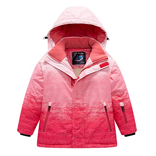 Girls Insulated Ski Jacket Pants Set Windproof Waterproof Kids Ski Suit Snowsuit for Kids(81BL,14) - Thumbnail 3