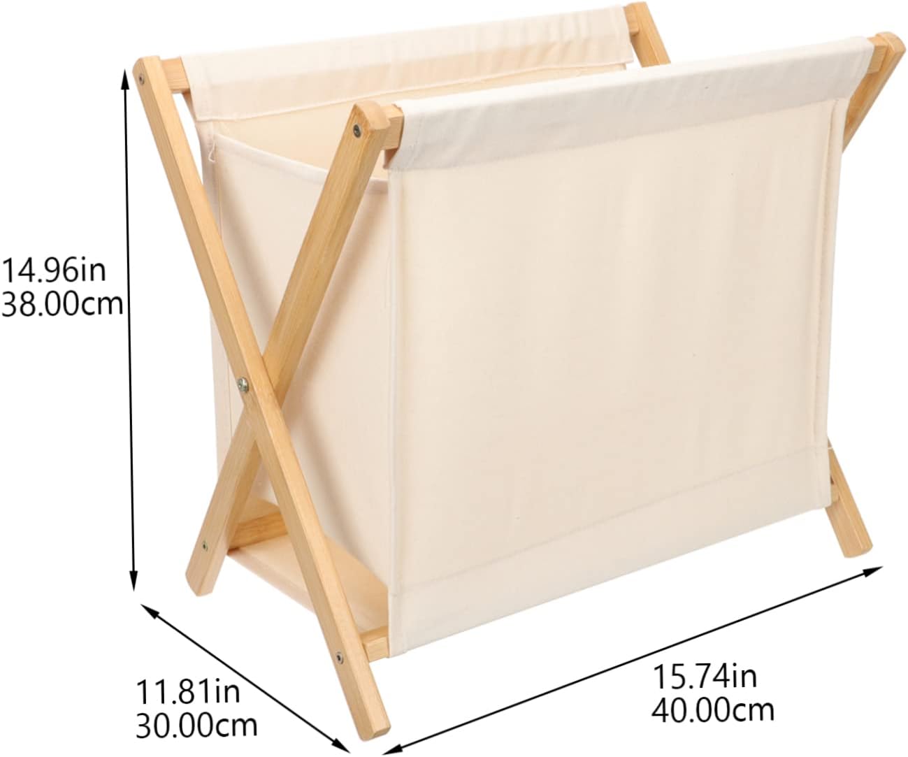 Foldable Laundry Basket for Bedroom Storage and Clothes Hamper Cotton Linen Beige Small Collapsible Organizer for Nursery Dorm Apartment Use