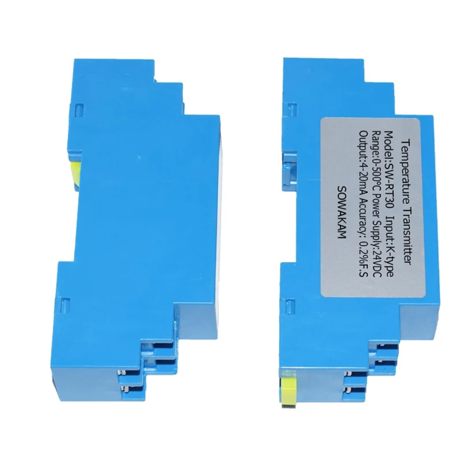 Transmisor de temperatura tipo riel DIN R Módulo sensor R Medición 0-1300 °C Salida 4-20 mA Temperatura del termopar | 0-700C 12VDC