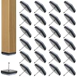 25 pièces Patins de Meubles, Pieds de Meuble de 25 mm avec Glissières de Chaise à Ongles Téflon Carré Auto-Adhésives Coulisses de Meubles Adaptés Aux Sols et Tapis Lisses (Carré)