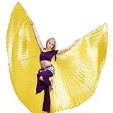 Pilot-trade Women's Professional Belly Dance Costume Angle Isis Wings No Stick Gold