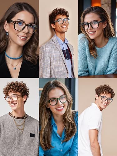 Visoone Tr90 Square Frame Blue Light Blocking Glasses Fashion Computer Eyewear For Women And Men Bennett thumb #1