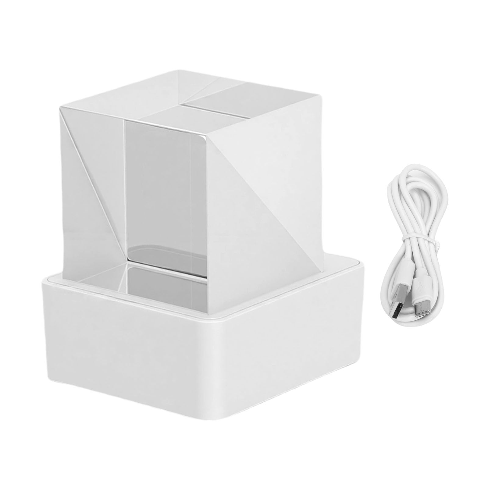 Mini WiFi Wetteruhr, Wuerfeluhr mit GIF Animation, Fuer Schreibtisch, ABS