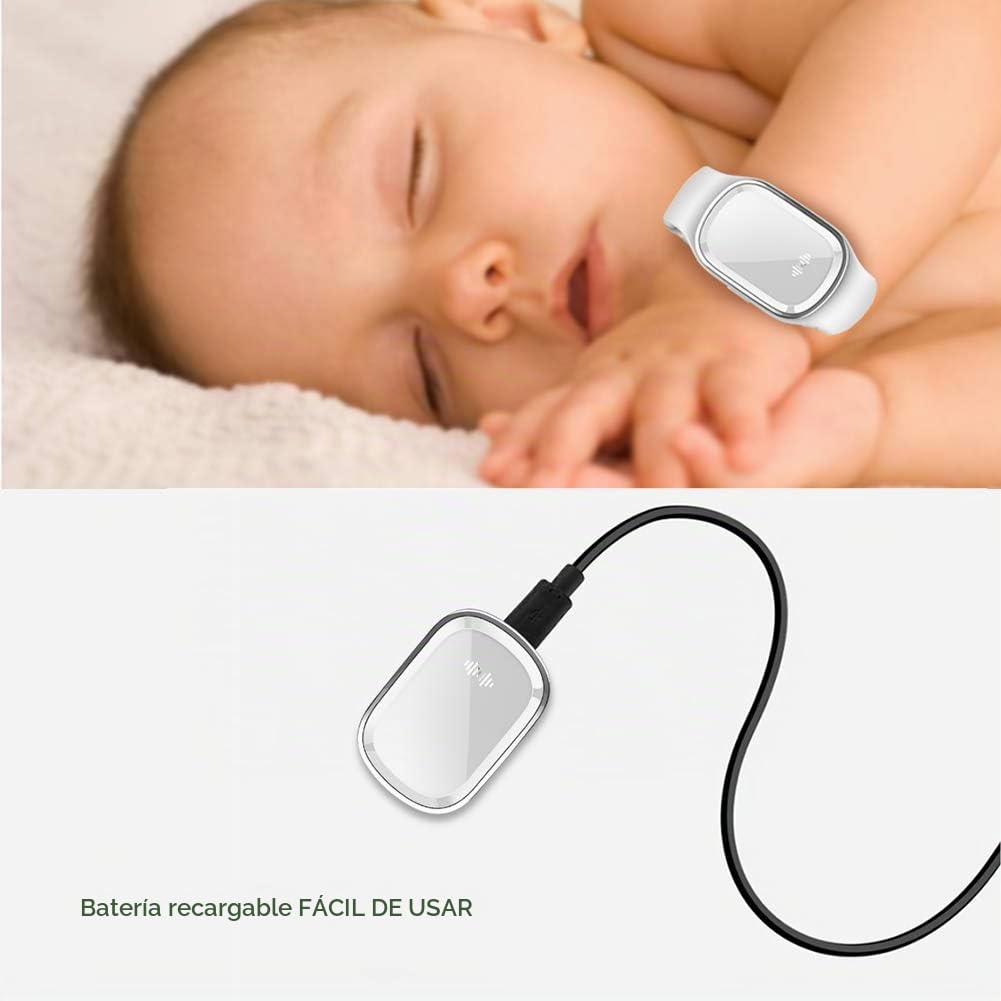 Warooma Pulsera ultrasónica repelente de mosquitos, paquete de 2 pulseras electrónicas biónicas repelentes de mosquitos no tóxicas electrónicas repelentes de mosquitos para bebés niños y adultos