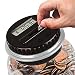 Digital Coin Bank, HeQiao Clear LCD Piggy Bank Simple Auto Counting Large Money Box Coins Savings Jar for US Coins (Silver)