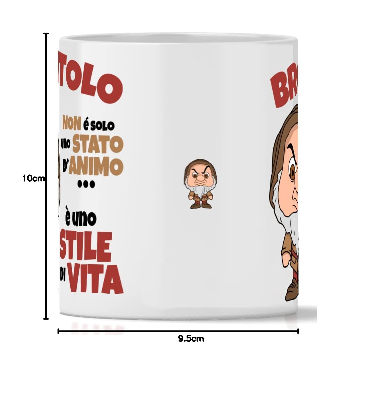Tazza brontolo divertente idea regalo di Natale per amica amico collega