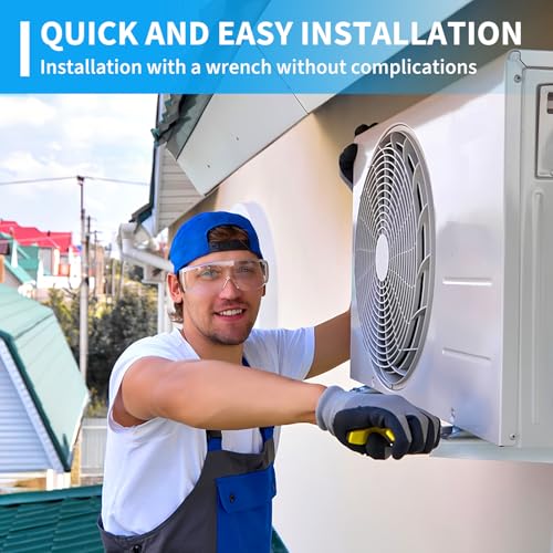 Rierousy 4 Stück Gummilager Schwingungsdämpfer M8 für Klimaanlage Außeneinheit, Antivibrationsfüße Gummidämpfer, Rutschfeste Vibrationsdämpfer für Wandhalterung Klimagerät