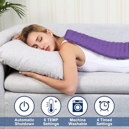Image of Electric Heating pad for Back Neck Shoulder Knee Arms Legs- Electric Heat Pads with 6 Heat Settings & Auto Shut Off &Dry /Moist Heat Heating Pad for Birthday Mother Father Girl Men Women