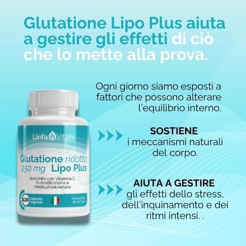 Glutatione Liposomiale Ridotto Forte 250mg 120Cps