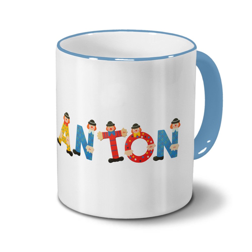 Printplanet Namenstasse Anton – Blau, 325 Ml, Spruch: „Wenn Anton Es Nicht Weiß, Dann Weiß Es Niemand“