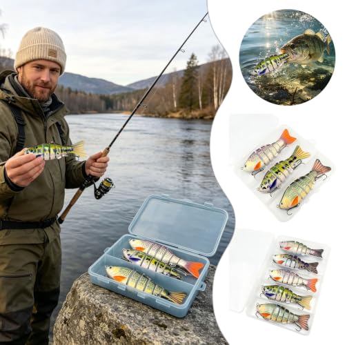 5 PCS Multi Section Biomimetic Fish Body Fishing Lures for Freshwater Rivers - image 7
