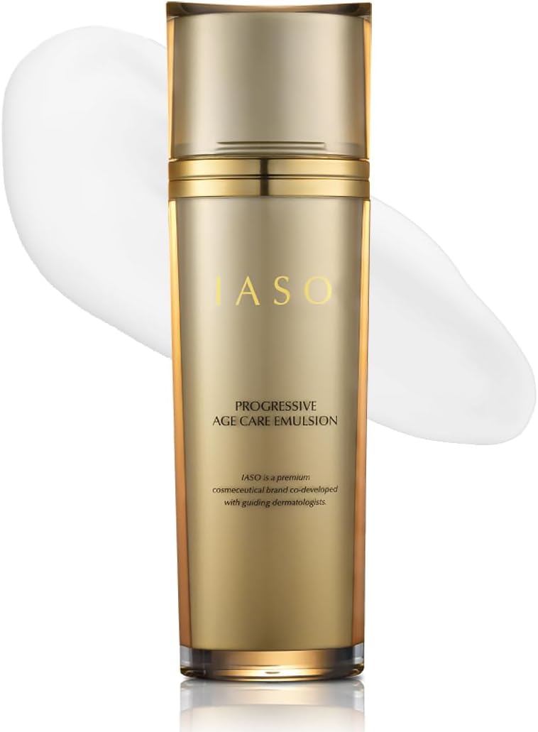 IASO PROGRESSIVE Age Care Emulsion | Premium Anti-Aging, Anti-Wrinkle Emulsion, Long-Lasting Moisture, Youthful Glow, Enriched with Ginseng, Korean Skin Care, 3.38 oz