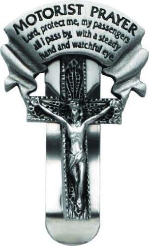 Cathedral Art, Motorist Prayer (Abbey & CA Gift) Auto Visor Clip