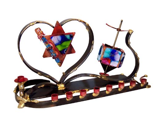 Zion Judaica Ltd Artística Gary Rosenthal boda Combo menorá