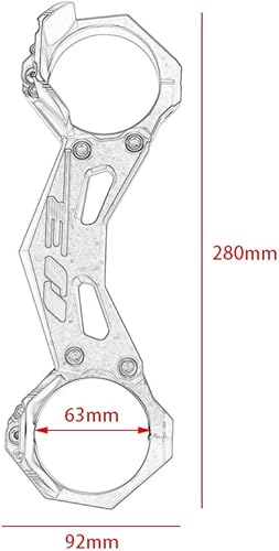 Miniatura 2 de Equilibrio Amortiguador de soporte de horquilla delantera para 2015 2016 2017 2018 Ya-maha MT03 MT-03 MT 03 Accesorios de motocicleta CNC Aluminio