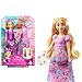 Produktbild Mattel Disney-Princess-Spielzeuge, Rapunzel-Modepuppe mit 2 Looks, 9 Accessoires, 2 Oberteilen zum Anklipsen und 2 Röcken. 2-in-1-Geschichten inspiriert von Disney Neu verföhnt, JBG09