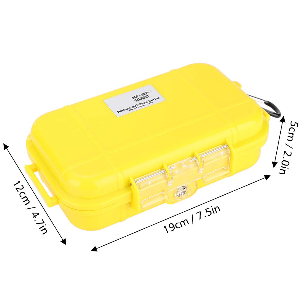 QANYEGN Waterproof Storage Case, Proof Sponge Portable Tool Box, Waterproof Dry Box ive Case for Outdoor Gear Storage(yellow)