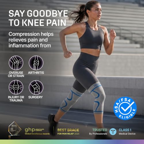 Image of Modvel 2 Pack Knee Brace for Women - Knee Support for Walking, Knee Compression Sleeves for Pain Relief, Knee Sleeves for Women, Knee Brace for Sports, Workouts & Arthritis