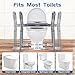Dedibody Toilet Seat Risers for Seniors, Raised Toilet Seat with Handles, Adjustable Height & Width, Heavy Duty Up to 550lb Handicap Elevated Toilet Seat for Elderly, Pregnant, Fit Any Toilet