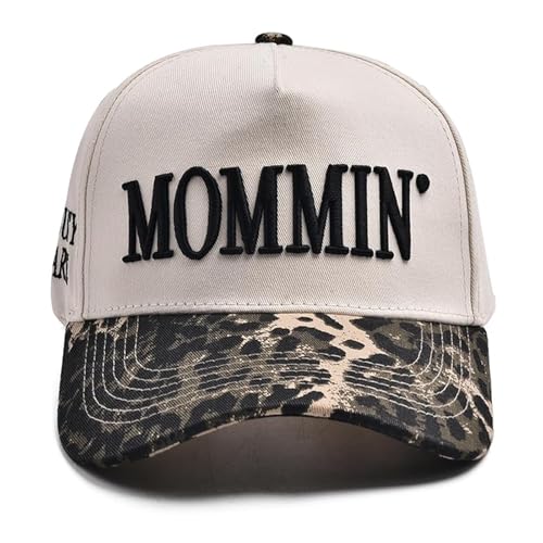 Image of Mommin Trucker Hat,Vintage Two-Tone Women's Baseball Cap with Mama Hat Mothers Day Great Gifts for Mom Wife Stepmom