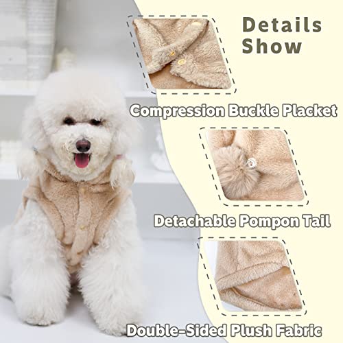 Mesheen Dog Sweaters For Small Dogs Made Of Skin Friendly Soft Double Face Fleece Keep Your Pet Cozy, Adorable Puppy Coat Use Cute Bear Ears Hooded Design… #TOP4
