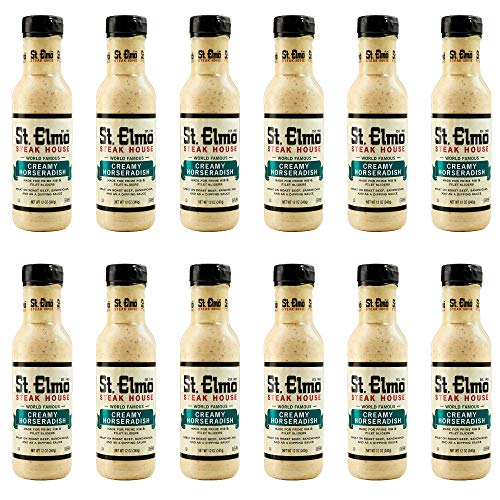 St. Elmo Steak House Creamy Horseradish, Great with Steaks and Other Meats â€“ 12 Pack