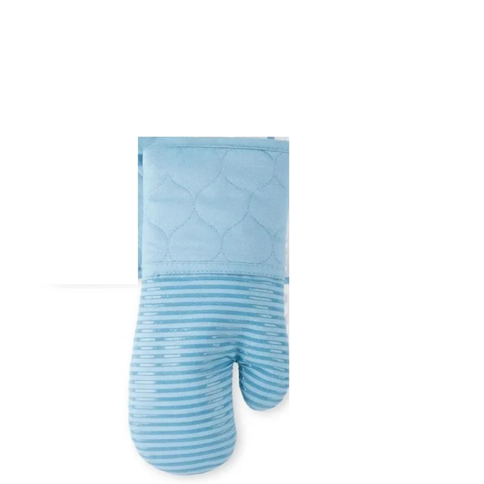 Gants De Four Gant de four matelassé en coton éponge, manique résistant à la chaleur, 16"x26", 7"x13" et 7"x10", velours bleu Pour La Cuisson