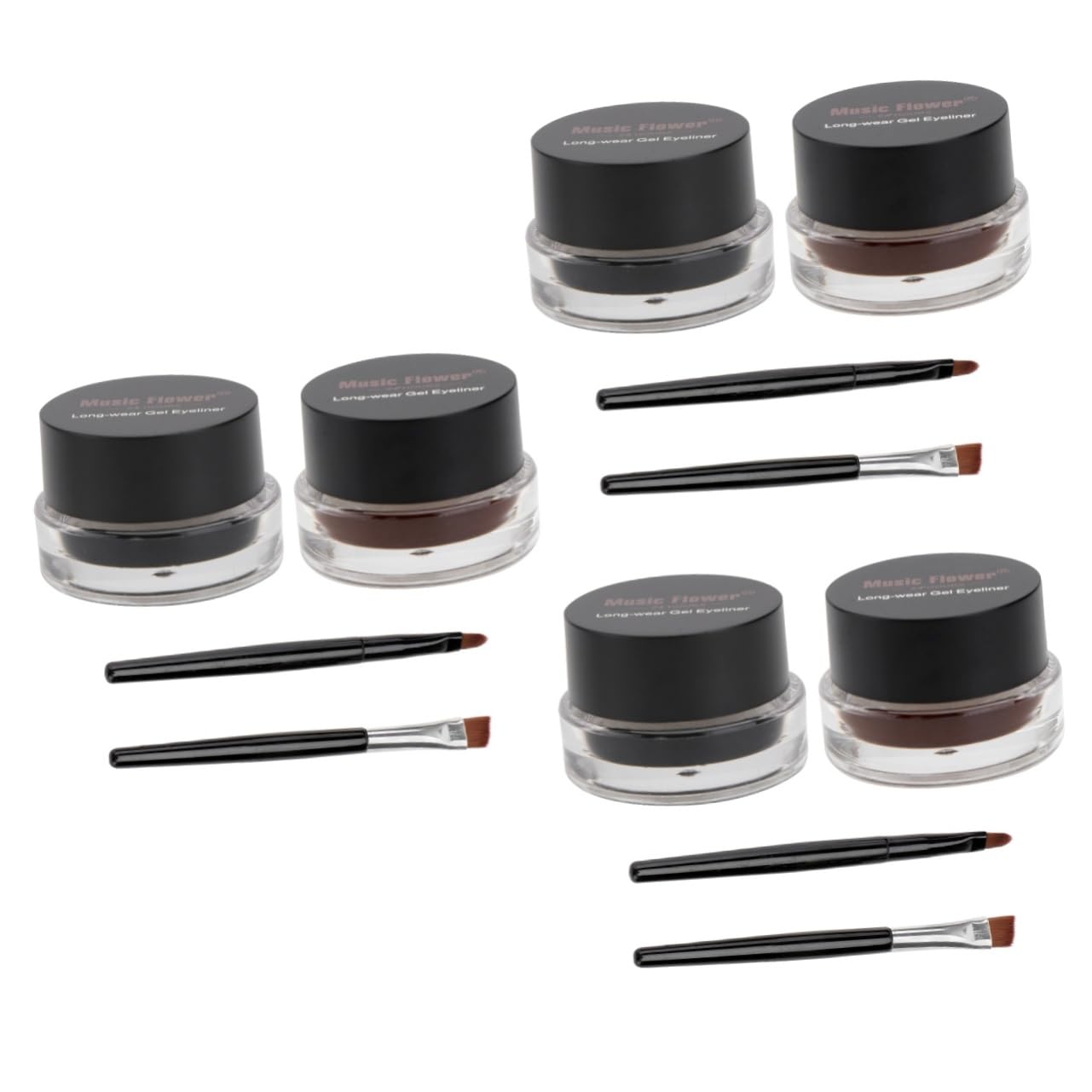 FRCOLOR 6 Piezas delineador liquido delineador de ojos lápiz delineador de ojos delineador de ojos marrón crema de sombra de ojos perdurable delineador líquido cosmético